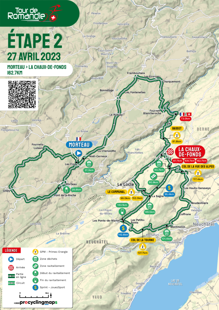 tour de romandie parcours 2023