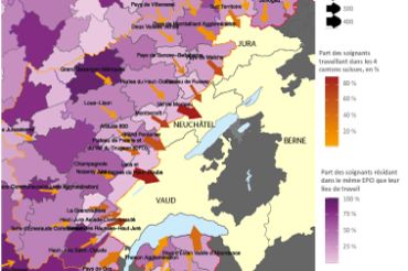 Personnel soignant résidant en 2020 - Arc jurassien 