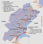Des tronçons routiers très fréquentés à proximité des points de passage à la frontière