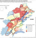 Nombre et part de l’emploi circulaire dans l'emploi total, en %, en 2022